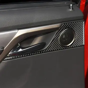 2Pcs/Set Полезен стикер за вътрешна врата на автомобила Черен протектор за дръжката на вратата Прецизен 5D текстурен дизайн Черен капак на дръжката на задната врата