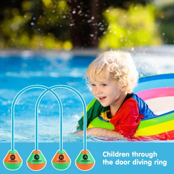 2pcs/set Чрез врата гмуркане пръстен смешно плуване игра помощни средства гмуркане врата за многократна употреба гмуркане обучение пресичане въже врата басейн водни играчки