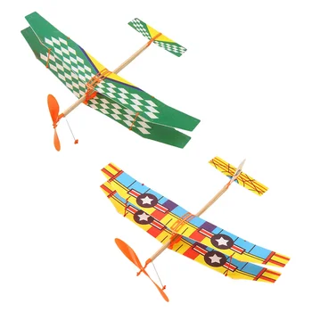 2Pcs Самолетни играчки Летящи планер самолети Образователна играчка (случаен модел)