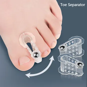 2PCS силиконов гел коректор на палеца Bunion крак пръсти Hallux Valgus протектор сепаратор за изправяне на пръсти регулатор инструмент за грижа за краката