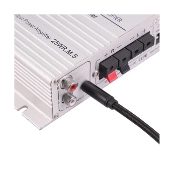 3.5Mm до 6.35Mm адаптер Aux кабел за миксер усилвател позлатен 3.5 до 6.5 мъжки към мъжки аудио кабел, 1 метър