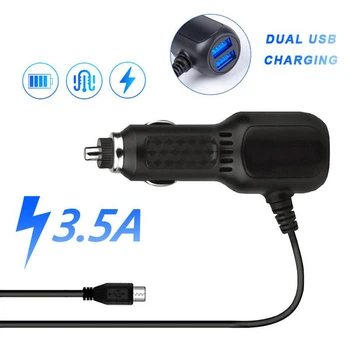 3 Видове захранващ кабел за зареждане на автомобили за DVR камера GPS двоен USB портове Dash Cam адаптер за цигари Запалка кабел гнездо зарядно устройство