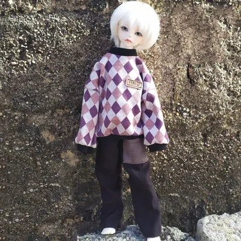 30/45/60cm Дрехи за кукли Fit To 1/3 1/4 1/6 Bjd кукла мода карирани пуловери DIY момиче играчки облекло обличане кукла аксесоари