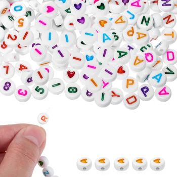 300 бр акрилни цветни мъниста смесени парчета ръчно изработени бижута азбука бижута вземане на консумативи бижута
