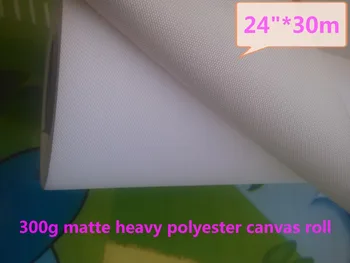 300g тежка матова полиестерна платнена ролка за мастиленоструен принтер 24in