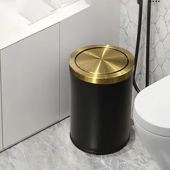 304 неръждаема стомана боклук може златна преносима тоалетна боклук кухня Basurero Cocina Cubo Basura Reciclaje инструменти за почистване