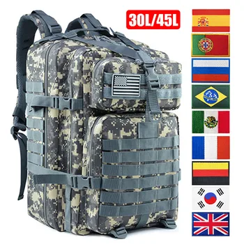 30L / 50L пътуване раница за мъже туризъм чанта военни къмпинг оборудване чанта открит водоустойчив пътуване раница риболовни чанти