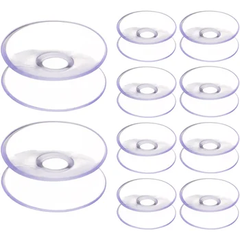 30mm Двустранно смукателни чаши Подложки за издънка за стъкло Пластмасов прозрачен държач за прозорци