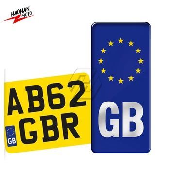 3D мотоциклет GB флаг значка винил стикер мотоциклет Европа регистрационен номер стикери ЕС стикери