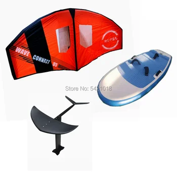3бр комплект крило фолио + подводни криле + надуваема дъска от фолио, комплект за кайт сърф. Най-високо качество!