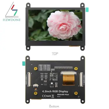 4.3 инчов RGB IPS капацитивен сензорен LCD модул, съвместим с Atomic / Wildfire STM32 платка за разработка
