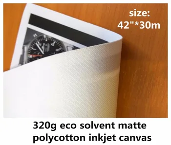  42in * 30m Еко-разтворител полипамук празен мастиленоструен печат платно ролка с матова повърхност