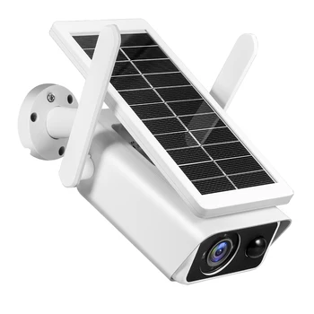4MP слънчева камера Wifi външна охранителна камера Наблюдение за нощно виждане Наблюдение за сигурност IP камера 2-посочно аудио PIR откриване на движение