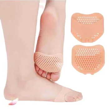 4бр Силиконови метатарзални подложки Сепаратор за пръсти Облекчаване на болката Еластични подложки за крака Ортези Стелки за масаж на краката Чорапи за предни крака