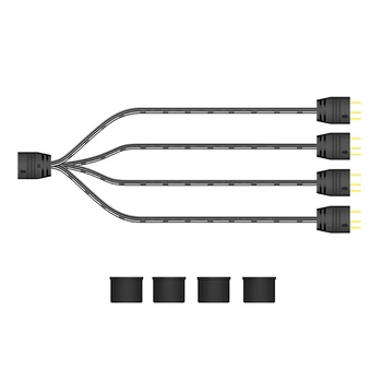 5 бр. 1 до 4 удължителен кабел 5V 3-пинов ARGB удължителен кабел