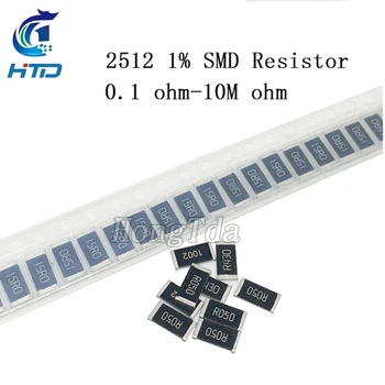 50PCS 2512 SMD резистор 1% 0R ~ 10M 1W 0.01 0.1 0.47 5.6 12 20 30 100R 200 680 750 1K 2K 6.8K 10K 20K 22K 100K 200K 1M 10M ома