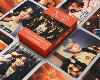 55Pcs/Set Kpop Photocards Нов албум ORANGE BLOOD Lomo карти Висококачествени HD фото карти Корея момчета плакат снимка фенове подаръци