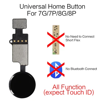 5pcs/lot Home Button Flex Cable Home Flex Assembly For iPhone 7 8 Plus Menu Button With Return Function Replacement Parts