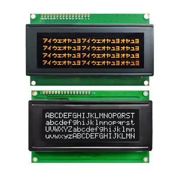 5V 2004 LCD модул VA бял / жълт шрифт на черен фон 20X4 HD44780 ST7066 EQV чип паралелен порт 2004A дисплей