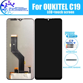 6.49 инчов OUKITEL C19 LCD дисплей + сензорен екран 100% оригинален тестван LCD дигитайзер стъклен панел замяна за OUKITEL C19