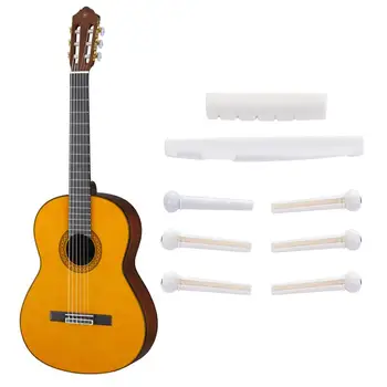 6-String Classica преносима пластмасова китара седло гайка мост щифтове