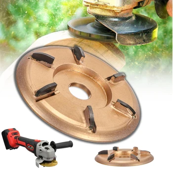 6-зъби мощност дърворезба диск инструмент фреза дървообработване турбо тава за чай копаене за 16 мм бленда ъглошлайф Gold Arc