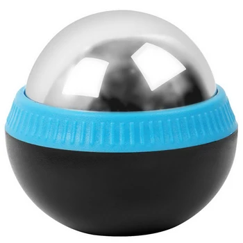 60mm Ръчна топка за масаж на лед от неръждаема стомана Студена компрес Нискотемпературна терапевтична топка Фитнес топка за освобождаване