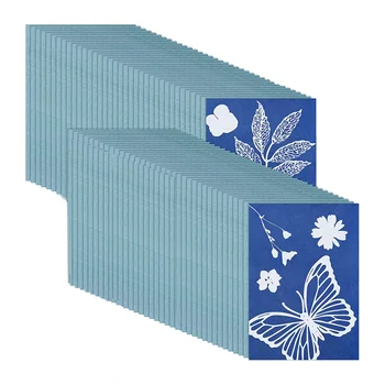 73 броя Sun Print Paper Cyanotype Paper Kit, Solar Drawing Paper Sensitivity Sunprint Nature Printing Paper