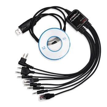 8 в 1 Многофункционален USB кабел за програмиране с CD Baofeng Walkie Talkie UV5R UV82 за TYT Kenwood Motorola Yaesu HYT Радио