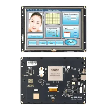 8 инчов HMI интелигентен LCD модул / програма Поддръжка на всеки микроконтролер / MCU TFT дисплей сензорен контролен екран със софтуер /