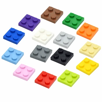 85Pcs Moc строителни блокове плоча тънки фигури тухли 2x2 точки образователни творчески размер съвместим с 3022 класически детски играчки
