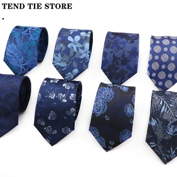 8cm Мъжка бизнес вратовръзка Официална раирана флорална жакардова вратовръзка Класическа Corbata Neckwear Gravata Аксесоари за сватбени подаръци