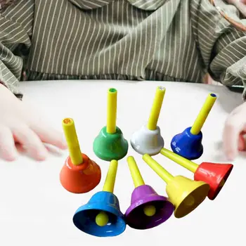 8Pcs 8 нота ръчни камбани ударни музикални камбани за парти малки деца празник