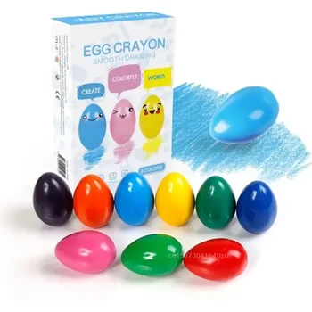 9 цвята твърди яйцевидни пастели нетоксични миещи се картини рисунка восък за бебета деца образователни художествени пособия
