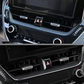ABS Централна конзола от въглеродни влакна Табло за управление Навигация Air Vent Frame Cover Trim за Toyota Corolla Cross 2021 2022