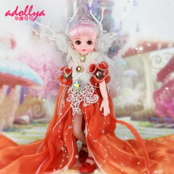 Adollya BJD кукла Xiaonuanlu 32cm топка съвместни въртяща се кукла включва дрехи 3D очи 26 подвижни стави принцеса 1/6 BJD кукли