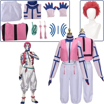 Akaza Cosplay костюм перука аниме демон убиец горния слой три униформени стикери Хелоуин костюм костюми