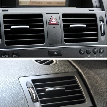 Auto A / C Clip Tab Изход за вентилационен отвор Вентилационен отвор Изход за въздух A / C A / C Vent Car A / C Черен ABS + PC кола за W204 C180 C200 C260 Комплект части