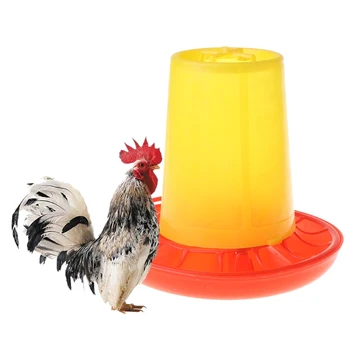 Auto Птицевъдно захранващо поилка Пластмасова поилка за пилета Контейнер за храна за домашни птици 95AA