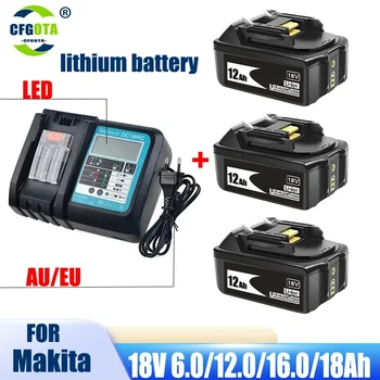 BL1860 акумулаторна батерия 18V 18000mAh литиево-йонна за Makita 18v батерия BL1840 BL1850 BL1830 BL1860B BL1850 BLXT 400+зарядно устройство