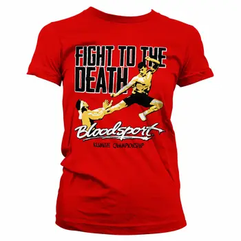 Bloodsport Fight To The Death Girly Tea Дамска тениска червена