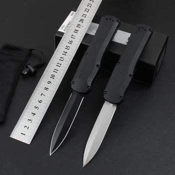 BM 3400BK нож 3300 пейка OTF тактически технически нож направен D2 черно покритие острие алуминиева дръжка джобни ножове зелен връх Ver