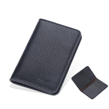 Bolsa притежател на кредитна карта PU кожа малък къс формат чанта с 6 магнитни слотове за кредитни карти чанта за ежедневието