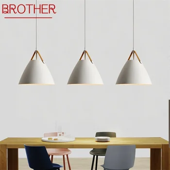BROTHER Nordic Simple Pendant Light Съвременни LED лампи Осветителни тела за домашна декоративна трапезария