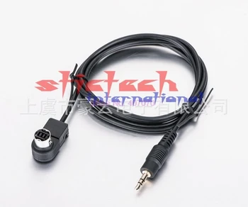by dhl или ems 200pcs Фабрична цена Car Aux входен кабел за ALPINE AI-NET Mini Plug 3.5mm Jack iPhone Smart phone AU5