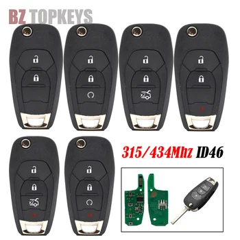 BZTOPKEYS Сгъваем дистанционен ключ за кола 3button за чип Chevrolet Cruze ID46 433Mhz флип ключ контрол транзит fob