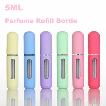 Candy Color 5ml Мини парфюм за пълнене на бутилка Суббутилиране Спрей за фина мъгла Козметични контейнери за многократна употреба Пулверизатор за инструменти за пътуване