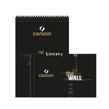 Canson The WALL Висококачествен скицник, маркерна подложка, Wirebound, 30 листа, непрозрачна, допълнителна бяла хартия, се съпротивлява на кървенето