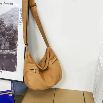 Canvas дамски пазарски чанти контраст цвят пътуване чанта мода голям капацитет прости регулируеми презрамки преносими за пътуване работа