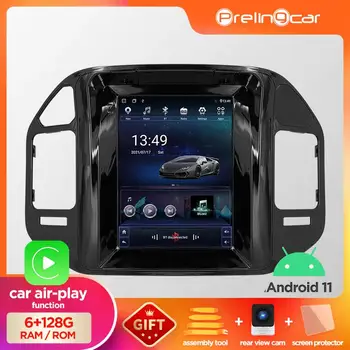 Car Android 10 радио плейър за Mitsubishi Pajero V73 2004-2011 Мултимедийно видео GPS навигация за вертикален екран в стил Tesla